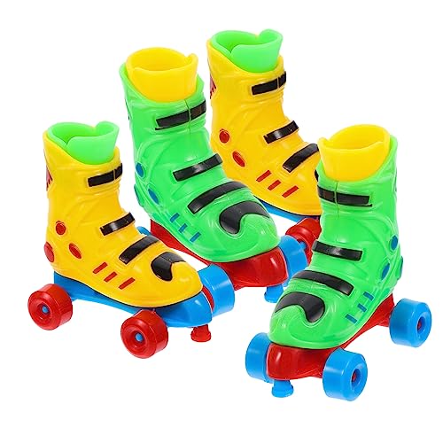 VICASKY 2 Paar farbige Fingerspielzeuge Mini-Fingerskateboard kleines Skate-Modell Brettspielspielzeug kinderspielzeug Kinder Spielzeug Kid Toys gefälschter Rollschuh Fingerschuhe Plastik von VICASKY