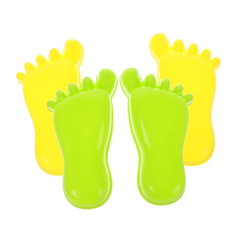 VICASKY 2 Paare Sandspielzeug Fußabdruck Sandformen aus Kunststoff für Kleinkinder Kreatives Sandkasten mit Gelben und Grünen Fußabdrücken Vielseitiges Strandspielzeug Motorik und VICASKY 2 Paare Sandspielzeug Fußabdruck Sandformen aus Kunststoff für Kleinkinder Kreatives Sandkasten mit Gelben und Grünen Fußabdrücken Vielseitiges Strandspielzeug Motorik und von VICASKY