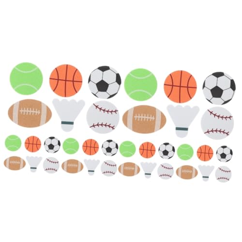 VICASKY 2 Packungen Ball Aufkleber Für Balldekoration Basketball Dekor Basketball Aufkleber Fußball Aufkleber Sportball Motto Party Dekorationen Selbstklebende Ball Aufkleber Ball von VICASKY