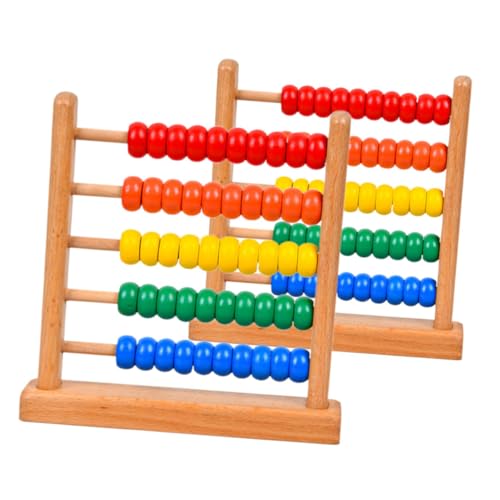 VICASKY 2 STK Abakusständer Abakus Für Kinder Mathe Abakus Spielzeug Professioneller Abakus Pädagogischer Abakus Säulenabakus Abakus Im Vintage-Design Abakus Lernen Perlen Abakus Hölzern von VICASKY