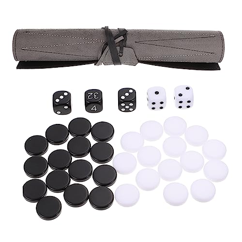 VICASKY 2 STK Backgammon-Brett Reise-Backgammon Reisezubehör Schachspiel Teil Reise Schachbrett Reiseschach Schachbrett Klappbar Magnetisches Schachbrett Roll-up-turnierschach Black Pu von VICASKY