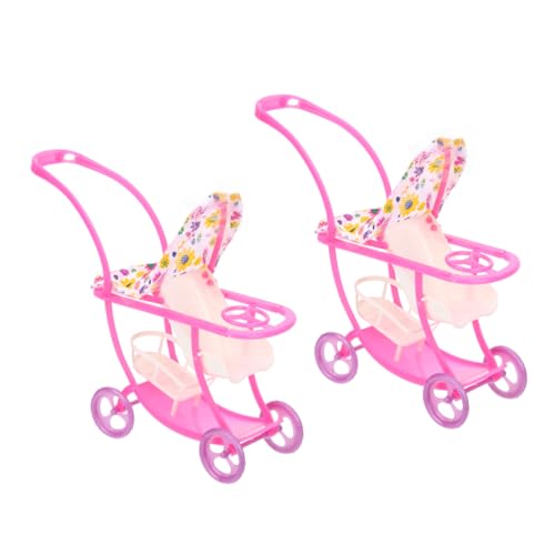 VICASKY 2 STK Kinderwagen Einkaufswagen Für Babypuppe Kleinkind -einkaufswagen Puppenwagen Kleinkind Puppen Puppenwiege Spielzeugbaby Einkaufswagen Für Kleinkinder Plastik von VICASKY