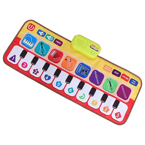 VICASKY 2 STK Klavier Teppich Kinderklavier Kinderspielzeug Kinder Piano Dancing playmat Klavier Tanzmatte Fußklavier Spielzeug musikalisches Mattenspielzeug Lernspielzeug Stoff von VICASKY