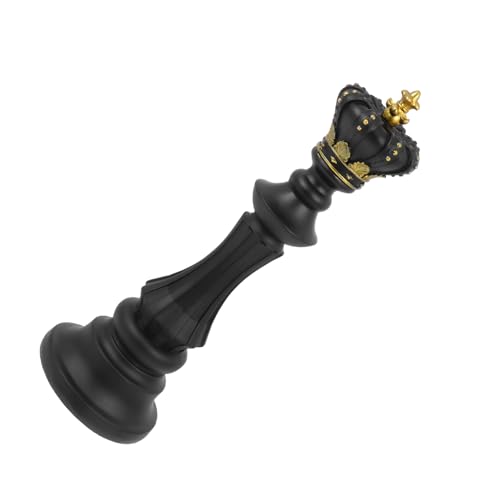 VICASKY 2 STK Schach Ornamente Heimdekorationen Internationale Schachstatue Ostern Schlauchboote Hotelschachdekor Arbeitszimmer Schmücken Einweihungsgeschenke Neues Zuhause Harz Black von VICASKY