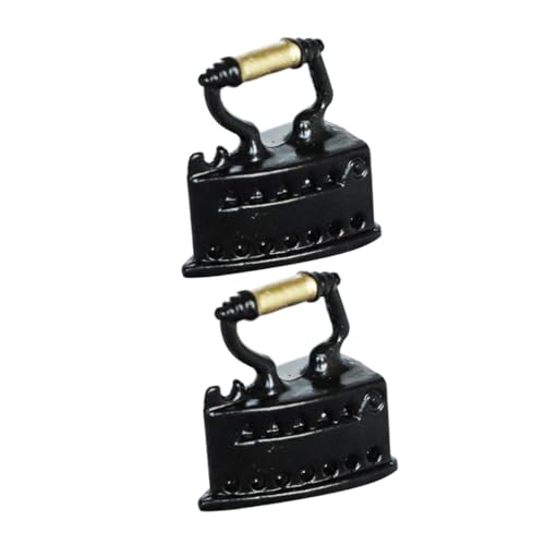 VICASKY 2 STÜCK Mini Retro Bügeleisen Schwarz Miniatureisen Dekoration Puppenhaus Möbel Nähszene Zubehör Sammlerstück für Miniaturhäuser und Kreative Bastelprojekte VICASKY 2 STÜCK Mini Retro Bügeleisen Schwarz Miniatureisen Dekoration Puppenhaus Möbel Nähszene Zubehör Sammlerstück für Miniaturhäuser und Kreative Bastelprojekte von VICASKY