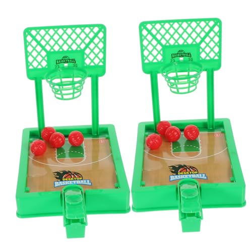 VICASKY 2 Sätze Basketball-Spielzeug Gehirnspielzeug Basketballspiel Basketball Für Kinder Tischspiele Kinder Spielset Desktop-spielspielzeug Desktop-Spielzeug Mini-basketballkorb Plastik von VICASKY