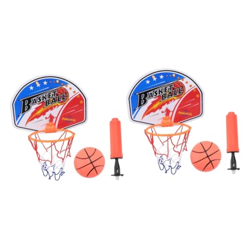 VICASKY 2 Sätze Basketballständer Mini-basketballkorb Cartoon-basketballkorb Wandmontiertes Basketballspielzeug Basketball-Spielzeug Spielzeuge Kinder Spielset Mini-basketballbrett Plastik von VICASKY