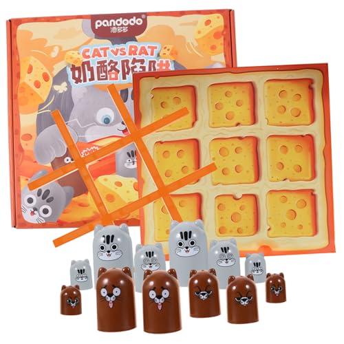 VICASKY 2 Sätze Brettspiele Schleife Spiele Kinder Spiel Stapelspiele Ludo für Kinder kinderspielzeug Schachbrett Cartoon-Lernspielzeug Käsefalle Gummi Yellow von VICASKY