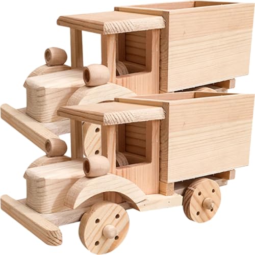 VICASKY 2 Sätze DIY Holzpferd Bauen Puzzle Bausatz Bausätze Karikatur bastelset basteln für hühner kinderknallzeug 3D-Rätsel DIY- für von VICASKY