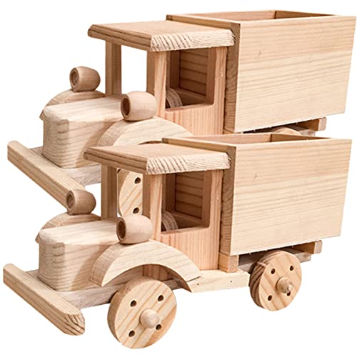 VICASKY 2 Sätze DIY Holzpferd Karikatur Bausätze Rätsel Holzbausatz bastelset basteln für 3D-Puzzle-Montagespielzeug Kinderspielzeug aus Holz zum Zusammenbauen von VICASKY