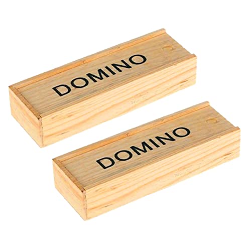 VICASKY 2 Sätze Domino-Spielzeug zabawki stymulujące rozwój Educational Toys Stapelspielzeug für Kinder Pädagogisches Spielzeug Domino-Bausteine Domino-Brettspiele Holzbausteine Hölzern von VICASKY