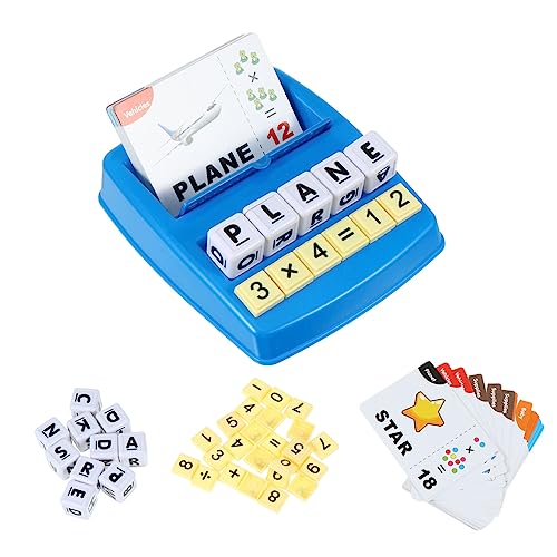 VICASKY 2 Sätze Englische Spiele Puzzle-Lernspielzeug Mathe-Spielzeug Lernen Kinderspielzeug Kinder lernspiel Kid Toys Spielzeuge passende Briefkarten Englische Wortmaschine Stück Papier von VICASKY