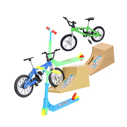 VICASKY 2 Sätze Fingerrad für kinderspielzeug Toy House Ornament fingerskaterboard spielsachen für Mini-Fingerspielzeug Finger-Bike-Roller-Rampe Tischspiel Plastik von VICASKY