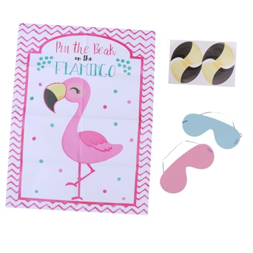 VICASKY 2 Sätze Flamingo Pin The Beak Spiel Poster mit Augenbinde Party Dekor Tieraufkleber für Geburtstag Klassenzimmer Wanddeko VICASKY 2 Sätze Flamingo Pin The Beak Spiel Poster mit Augenbinde Party Dekor Tieraufkleber für Geburtstag Klassenzimmer Wanddeko von VICASKY