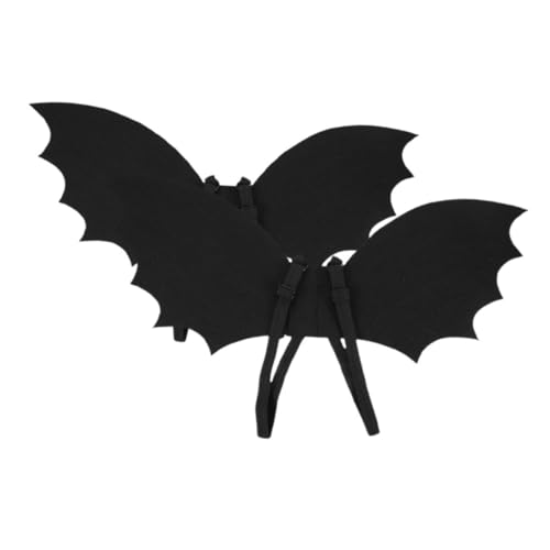 VICASKY 2 Sätze Fledermausflügel Fledermaus-Halloween-kostüm Flügelkostüm Für Erwachsene Fledermauskostüm Für Damen Vampirkostüm Jungs Fledermauskostüm Für Kleinkinder Black Eva von VICASKY