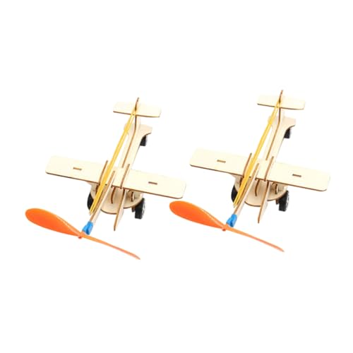 VICASKY 2 Sätze Fliege Mit Gummibandantrieb Kätzchen Bälle Kätzchen Trainingsspielzeug Für Kleine Spielzeuge Herstellen Sensorisches Luxuriöses Holz von VICASKY