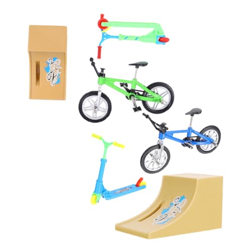 VICASKY 2 Sätze Mini Finger Bike und Scooter aus Aluminiumlegierung und Kunststoff Robustes Finger Fahrzeug mit Faltbarer Rampe Tischspiel zur Geschicklichkeitsübung und Stressabbau für VICASKY 2 Sätze Mini Finger Bike und Scooter aus Aluminiumlegierung und Kunststoff Robustes Finger Fahrzeug mit Faltbarer Rampe Tischspiel zur Geschicklichkeitsübung und Stressabbau für von VICASKY