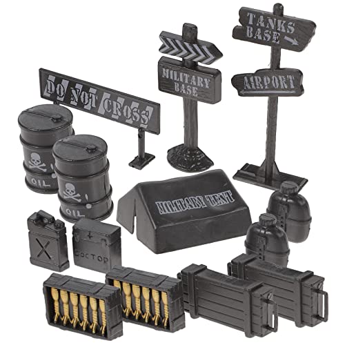 VICASKY 2 Sätze Mini- -Ornament Modellflugzeug Film Aktion Ausfallen LKW Luft Armee Soldat Miniatur Terrain Platz Basen Männer Achtung Bey Bausatz Plastik von VICASKY