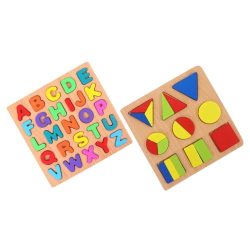 VICASKY 2 Sätze Puzzle laubsägen für rätsel für Figuren Kid Toys rätsel holzspielsachen aufbügler Buchstaben zahlenteufel gestalten hölzern Colorful von VICASKY