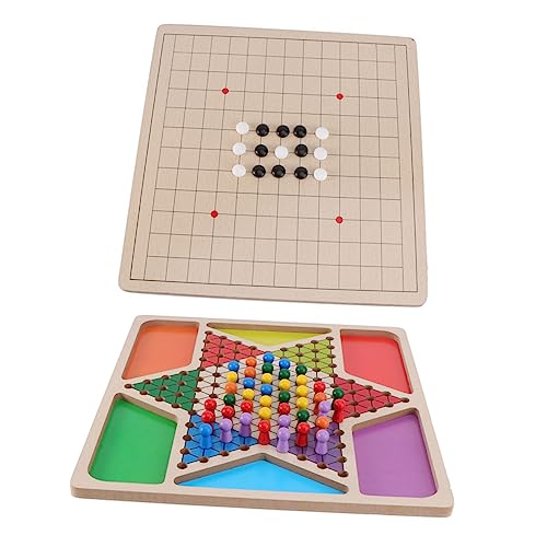 VICASKY 2 Sätze Spiel Schach Magnetische Pädagogische Prüfer Brettspiel Mit Murmeln Chinesische Magnetspielzeug Für Kinder Chinesisches Damespiel Hölzern von VICASKY