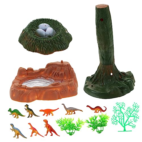 VICASKY 2 Sätze Waldmodell Sandtisch-landschaftsdekorationen Mini- Miniatur-Dinosaurier-Spielzeug Lebensechte Dinosaurierfiguren Kleine Dinosaurier-spielzeuge Miniaturen Abs von VICASKY