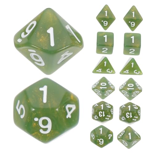 VICASKY 2 Sätze Würfel Partyzubehör Brettspiel-Tool jucarii pentru copii spielsachen für Kinder dice Set Spielzeug Spiel-Requisiten Acryl-Spielrequisite Green von VICASKY