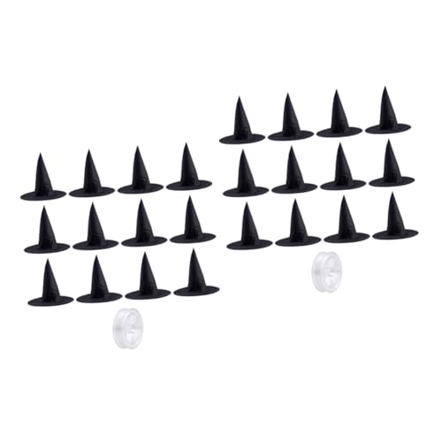 VICASKY 2 Sätze Zauberhut der Halloween-Foto-Requisite festlicher Hexenhut Damen Hut halloween kopfschmuck halloween kopfbedeckung Halloween-Partyhut Hexenhut für Halloween Tuch Black von VICASKY