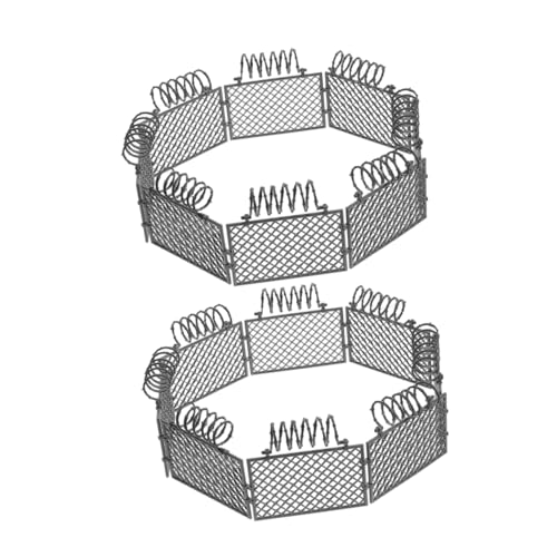 VICASKY 2 Sätze Zubehör für Schutznetz-Bausteine Bauklötze Zubehör Schutzzaun Miniaturzaun Weihnachtsbaumzaun Kunststoff-Sicherheitszaun für Kleiner Spielzeugzaun Abs von VICASKY