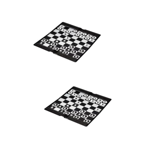 VICASKY 2 Sätze magnetische Dame Schachbrett Kinder schachspiel Chessboard Chess Boards Schachspiel für Fortgeschrittene schachkassette Internationale Entwürfe Internationale Dame Black von VICASKY