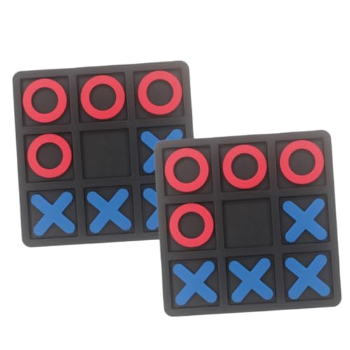 VICASKY 2 Sätze xo Schach interaktives Interactive Toys stressabbau brettspiel Family Game Spiele pädagogisches für Bildungsspielzeug PVC Black von VICASKY