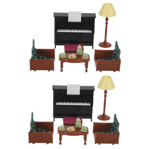 VICASKY 2 Sets Klavier Sofa Spielzeug Puppenhaus Zubehör Miniaturmodelle Puppenhaus Puppenmöbel Minimöbel Für Puppenhaus Miniaturmöbel Schmücken Möbelmodell Für Puppenhaus von VICASKY