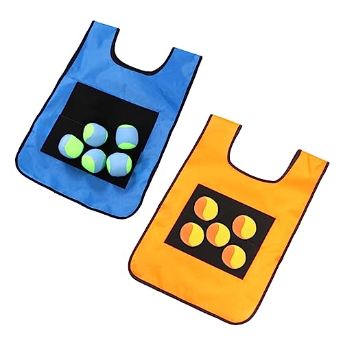 VICASKY 2 Sets Klebriger Jersey Klebrige Weste Für Ball Klebrige Weste Und Bälle Spielzeug Klebrige Ballweste Spielzeug Für Kinder Outdoor Spiel Spielzeug Kinder Klebriger Ball von VICASKY