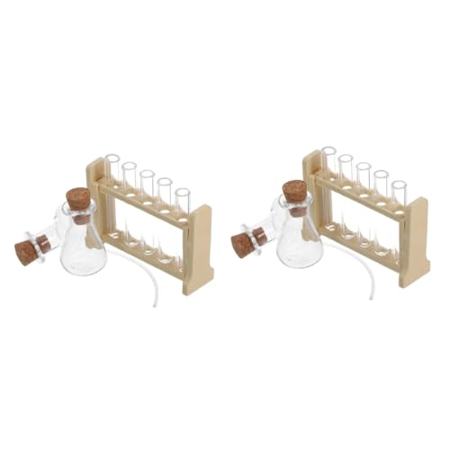 VICASKY 2 Sets Simulation Experiment Reagenzglas Rack Wissenschaft Reagenzgläser Jumbo Reagenzgläser Mit Ständer Mini Experiment Spielzeug Wissenschaft Party Reagenzgläser Chemie Röhre von VICASKY