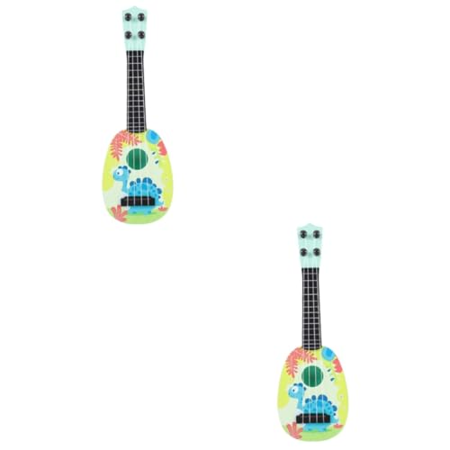 VICASKY 2 STK Mini Gitarre Spielzeug Simulations-Ukulele-Spielzeug Instrumente Lernspielzeug Kinderzimmerdekoration Kinderspielzeuggitarre Jungs-Spielzeug Spielzeuge Gitarrenmodell Abs von VICASKY