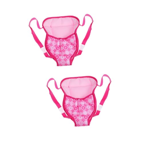 VICASKY 2 Stück 18 Puppenschlinge Spielzeug Zubehör für wiedergeborene Babypuppen Puppenträger Puppen-Tragegurt Puppen-Tragehilfe Babytrage Puppen Tragehilfe für Babypuppen Rosa von VICASKY