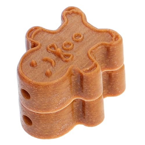 VICASKY Haarspangen Charms Mini Lebkuchenmann Figur Holz Simulation Lebkuchen Zubehör Einzigartige Weihnachtsdekoration von VICASKY