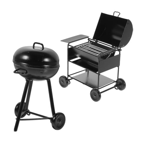 VICASKY 2 Stück Miniature BBQ Grill Teilig Tragbarer Miniatur Puppenhaus Grill aus Schwarzem Retro Stil Leicht und Kompakt für Küchen und Gartendekoration Lehrreiches VICASKY 2 Stück Miniature BBQ Grill Teilig Tragbarer Miniatur Puppenhaus Grill aus Schwarzem Retro Stil Leicht und Kompakt für Küchen und Gartendekoration Lehrreiches von VICASKY