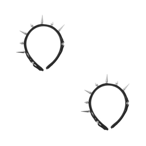 VICASKY 2 Stück Punk Nieten Stirnband Steampunk Gothic Haarschmuck für Damen Barock Ball Festival Halloween Cosplay Robust Bequem Modisch Schwarz VICASKY 2 Stück Punk Nieten Stirnband Steampunk Gothic Haarschmuck für Damen Barock Ball Festival Halloween Cosplay Robust Bequem Modisch Schwarz von VICASKY