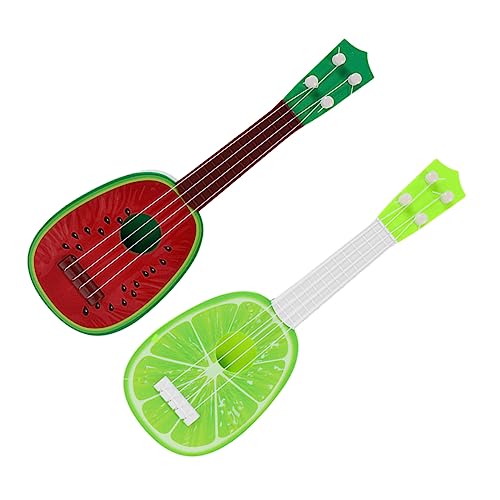 VICASKY 2 Stück Saiten Kunststoffgitarre Spielzeug Kinder Musikgitarren Kunststoff Gitarreninstrumente Spielzeug Kinderspielzeug von VICASKY