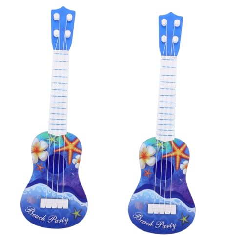 VICASKY 2 Stück Simulationsgitarre Mini Bassgitarre Kinder Ukulele Gitarre Für Kinder Kinder Bassgitarre Ukulele Kindergitarre Spielzeug Nachahmung Gitarre Spielen Musikspielzeug von VICASKY