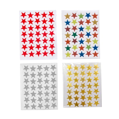 VICASKY 20 Packungen Teiliges Stern Sticker Selbstklebende Belohnungsaufkleber in Gold Silber Bunt und Rot Glitzernde Fünf Punkte Auszeichnungsaufkleber für Schule Scrapbooking und VICASKY 20 Packungen Teiliges Stern Sticker Selbstklebende Belohnungsaufkleber in Gold Silber Bunt und Rot Glitzernde Fünf Punkte Auszeichnungsaufkleber für Schule Scrapbooking und von VICASKY