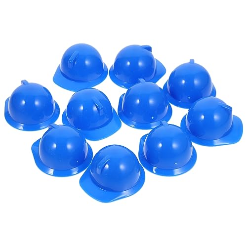 VICASKY 20 Pcs Kunststoff Puppen Helme Mini Hut Puppenhaus Zubehör Helm Puppen Helme Blau Abs von VICASKY