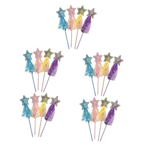 VICASKY 20 STK Zauberstab Fairy Wand igelkostümkinder Party Accessoires Spielzeugstab игрушки для девочек sternförmiger Feenstock Exquisite Feenstäbe Mädchenkostüm Feenstab mit Garn von VICASKY