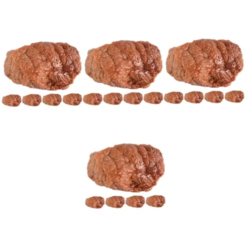 VICASKY 20 Stk Beef-Nugget-Modell PVC-Rindfleischblockmodell Küche Fleischmodelle Lebensechte Fleischdekoration Food-Modell künstliches Lebensmittelmodell Simulationsfleisch von VICASKY