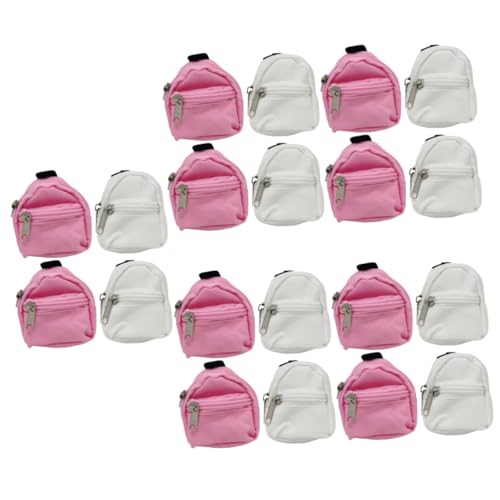 VICASKY 20 Stk Simulation Schultasche Schultaschen Für Mädchen Mini-rucksäcke Rucksäcke Für Minipuppen Mini-rucksack Für Mädchen Dekorativer Puppenrucksack Mini-puppentasche Stoff von VICASKY