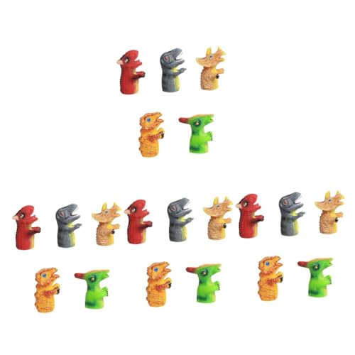 VICASKY 20 Stück Dinosaurier Fingerspielzeug Fingerpuppen Spielzeug Lustige Fingerpuppen Kreative Fingerpuppen Fingerpuppen Requisiten Kinder Fingerpuppen Dinosaurier Form Puppen von VICASKY