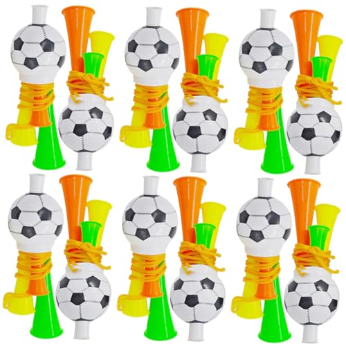 VICASKY 20 Stück Teiliges Fußball Tröten aus Robustem Kunststoff Dreitonige Lärmmacher für Jubelnde Fans bei Fußballspielen Festivals und Sportveranstaltungen Farblich VICASKY 20 Stück Teiliges Fußball Tröten aus Robustem Kunststoff Dreitonige Lärmmacher für Jubelnde Fans bei Fußballspielen Festivals und Sportveranstaltungen Farblich von VICASKY