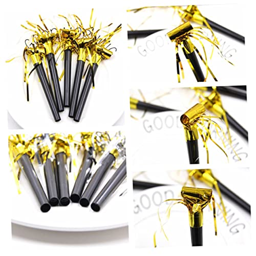 VICASKY 20 Stück Teiliges Kinderparty Tröten mit Goldenen Fransen Lustige Kunststoff Geräuschmacher Praktische Partygadgets für Geburtstagsfeiern Karneval Sportevents Sichere VICASKY 20 Stück Teiliges Kinderparty Tröten mit Goldenen Fransen Lustige Kunststoff Geräuschmacher Praktische Partygadgets für Geburtstagsfeiern Karneval Sportevents Sichere von VICASKY