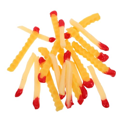 VICASKY 20 Stück Teiliges Realistische Fake French Fries aus Sicherem PVC Detailreiche Simulation mit Wellen und Ketchup Form als Fotorequisit Partydeko Fast Food Modell VICASKY 20 Stück Teiliges Realistische Fake French Fries aus Sicherem PVC Detailreiche Simulation mit Wellen und Ketchup Form als Fotorequisit Partydeko Fast Food Modell von VICASKY
