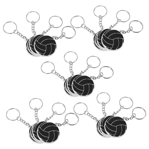 VICASKY 20 Stück Volleyball-Schlüsselanhänger Volleyball-Dekorationen für Party Taschen-Schlüsselanhänger Metall Schwarz VICASKY 20 Stück Volleyball-Schlüsselanhänger Volleyball-Dekorationen für Party Taschen-Schlüsselanhänger Metall Schwarz von VICASKY